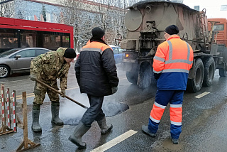 В Иванове проводят ямочный ремонт дорог (ФОТО)