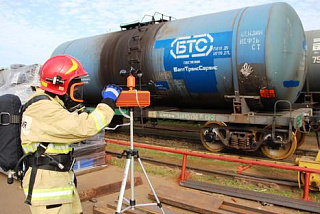 Ивановские спасатели боролись с условной утечкой газа на территории вагонного депо (ФОТО)