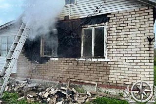 В Тейковском районе загорелось помещение одной из управляющих компаний (ФОТО)